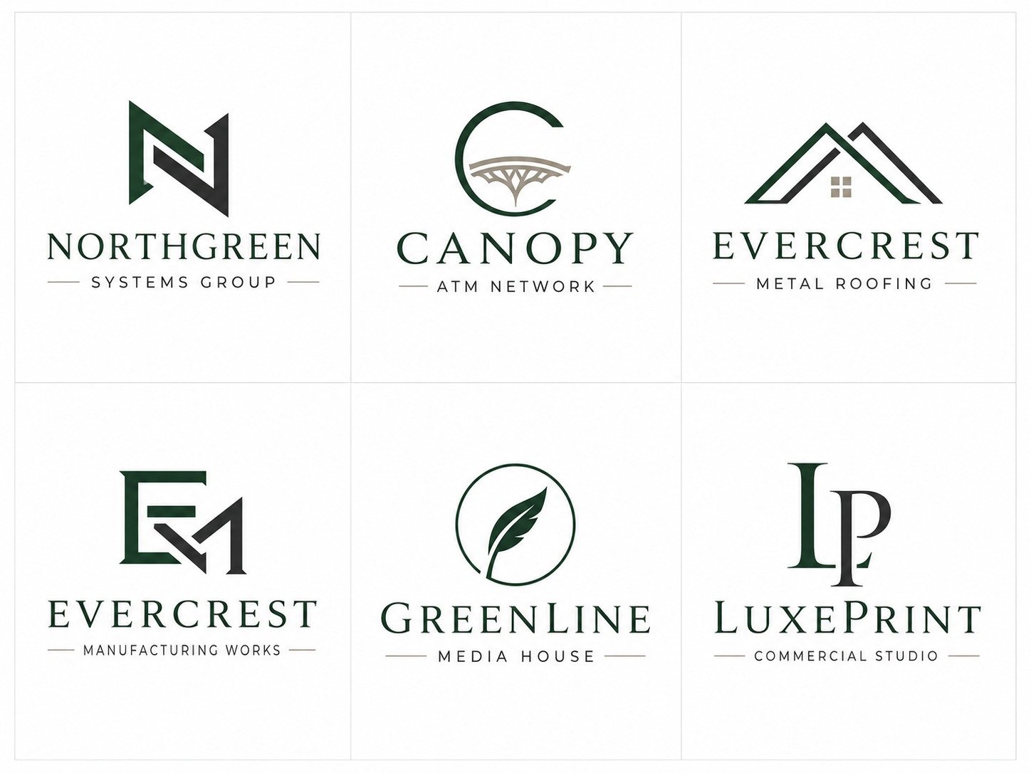 Representative fictional company logos for Bill Ilkov ventures